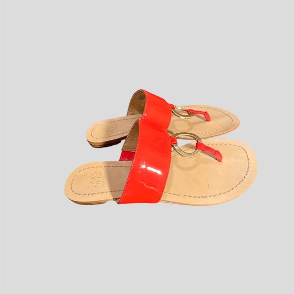 Saks Fifth Avenue hot pink size 6.5 slipper sandal - Picture 1 of 9